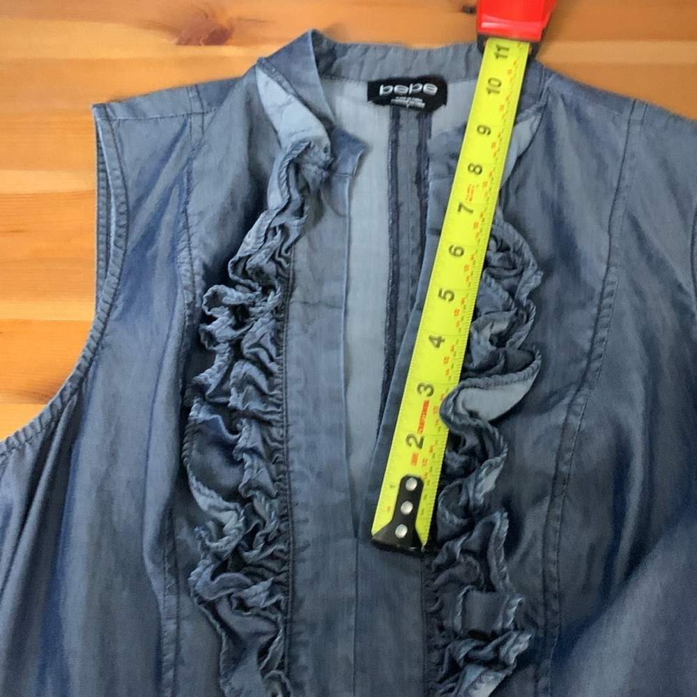 Bebe Deep V Neck Lightweight Summer Dress w Pockets, Side  Zipper, 100% Lyocell - Picture 9 of 16